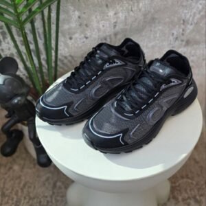 Dior B30 Sneaker in Anthracite Mesh & Reflective Silver